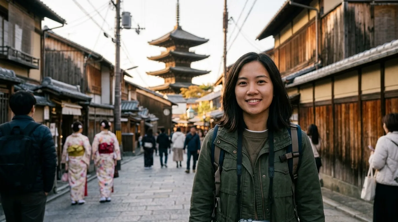 Hệ thống xe buýt công cộng nội đô Kyoto Xe buýt thành phố Kyoto dừng tại trạm đón trả khách