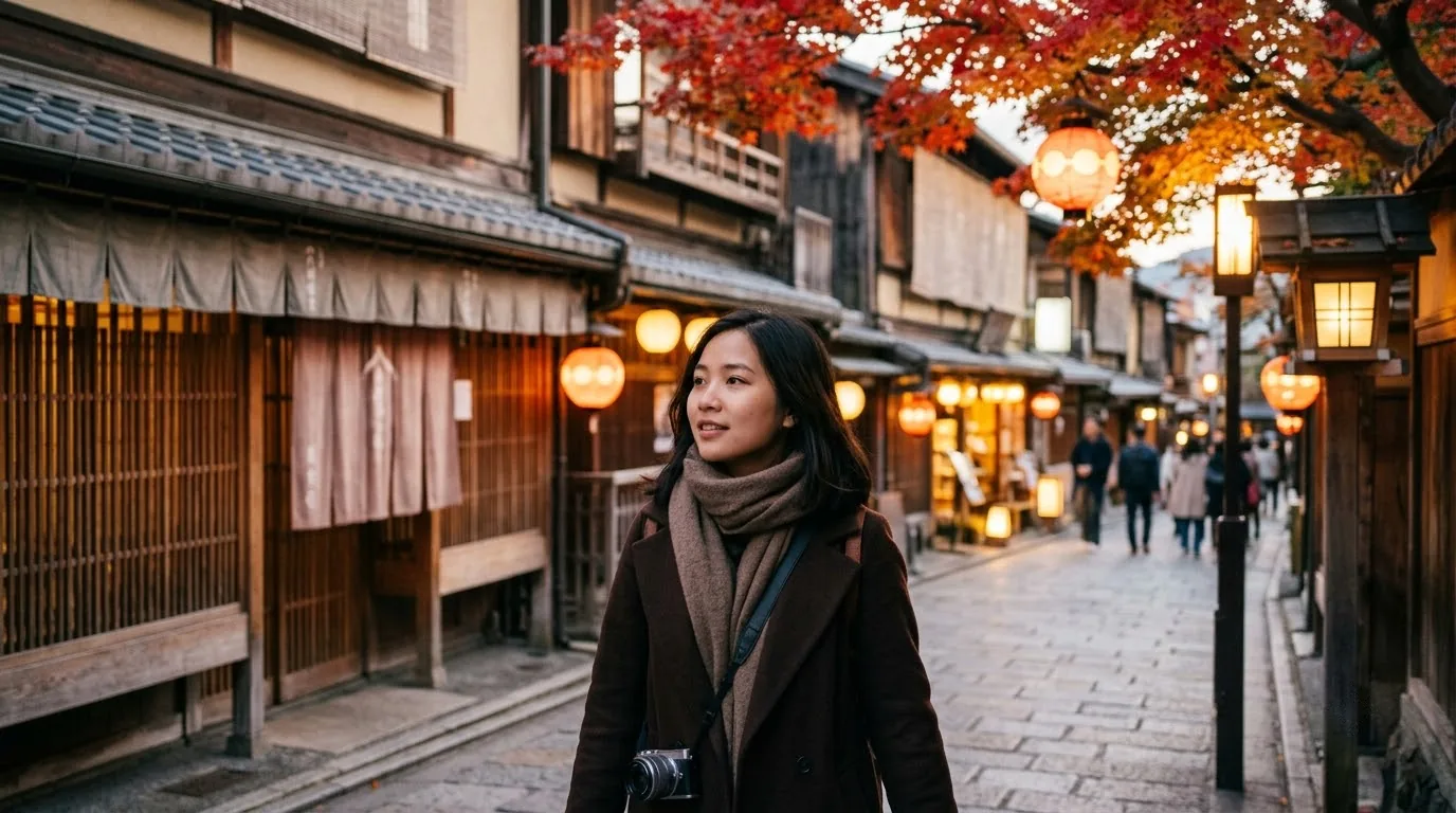 Thời điểm lý tưởng trải nghiệm du lịch Kyoto Cảnh sắc mùa thu lá đỏ tại ngôi chùa cổ trong chuyến du lịch Kyoto tự túc