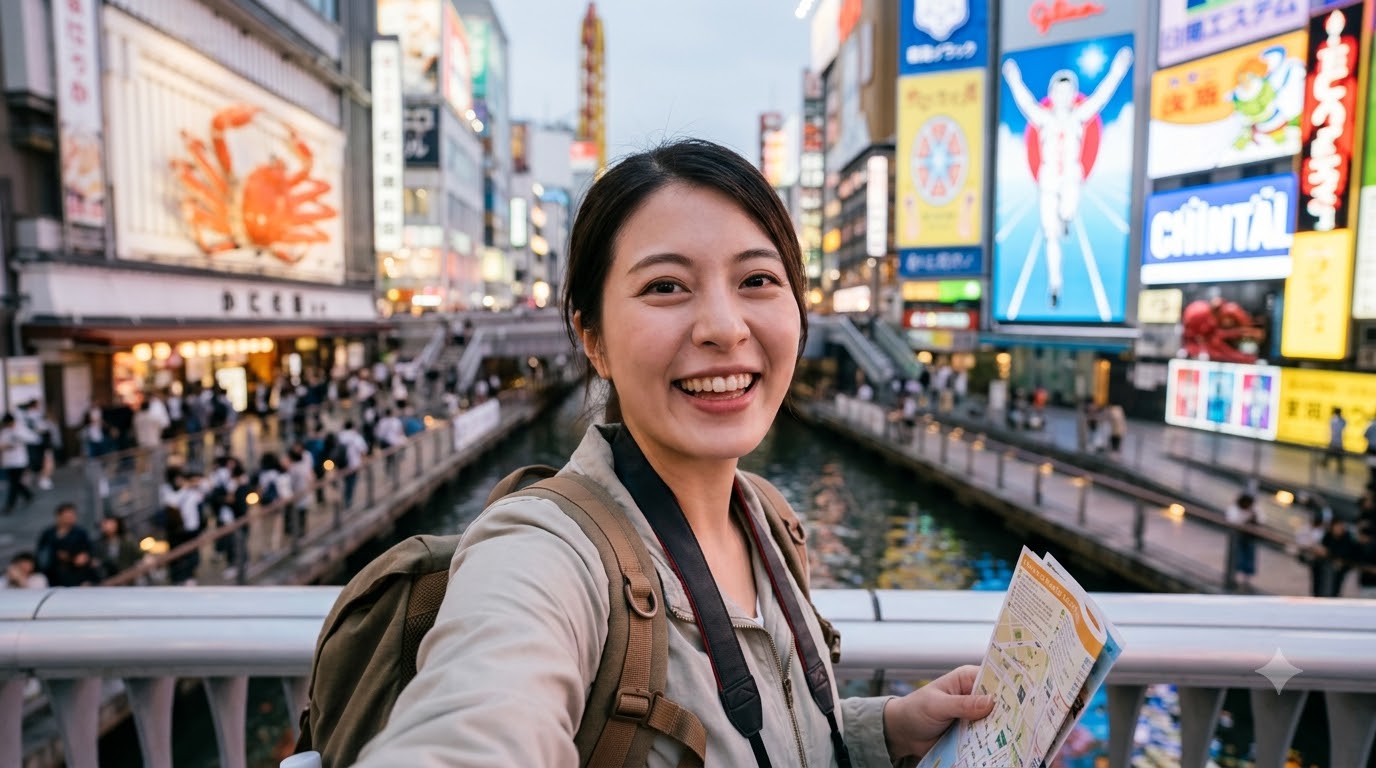 Bản đồ các khu vực chính trong hành trình du lịch Osaka tự túc